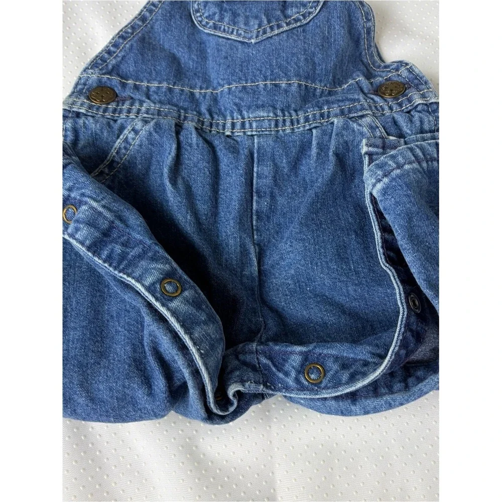 Vintage 90s OshKosh B'Gosh Denim Overalls 12M Made USA Baby